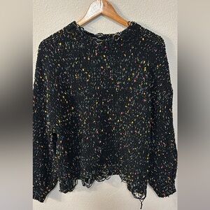 Kyemi multi color black sweater